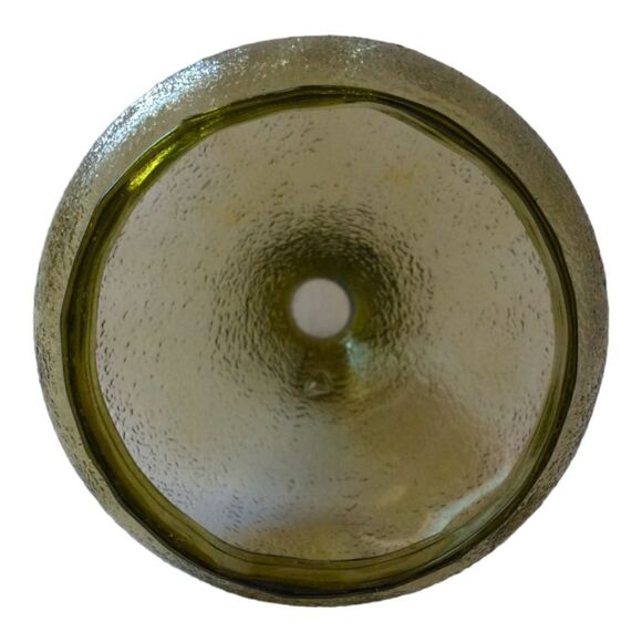 Vintage Empoli Glass Jar Top ONLY Pebbled Olive Green Candy Jar Lid Mid Century. - Picture 6 of 16